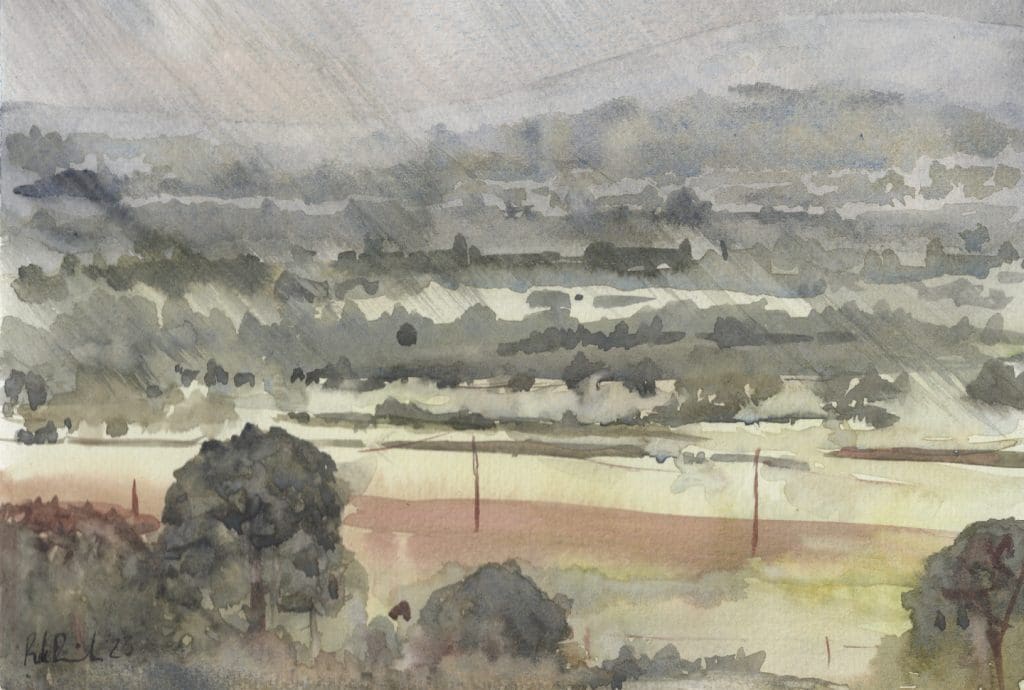 Misty Memories of Shropshire - Watercolour Painting by Rik Barwick