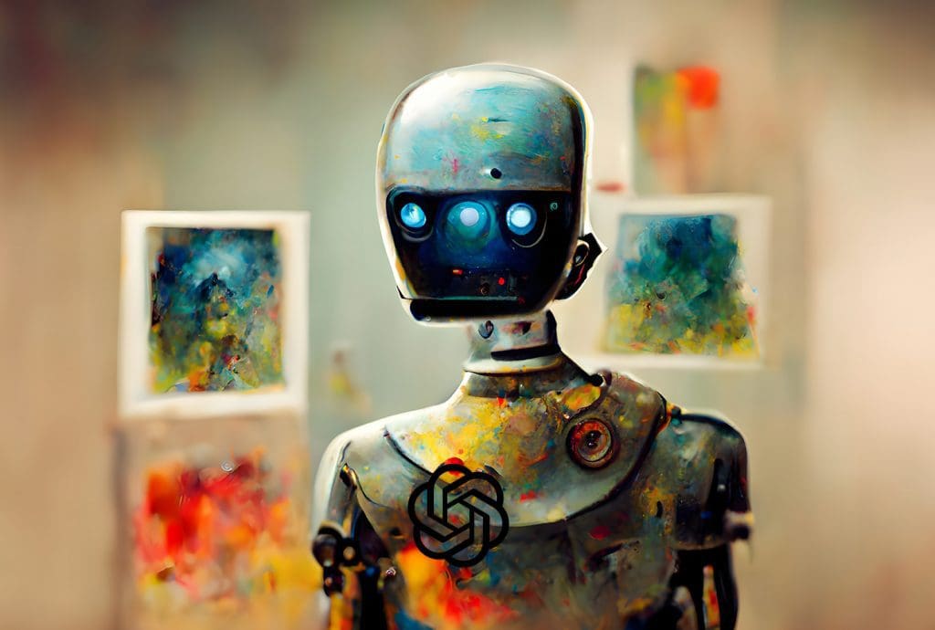 Anthropomorphic robot artist